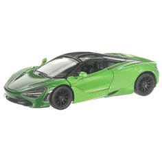 Детская инерционная металлическая машинка с открывающимися дверями, модель McLaren MSO 720S раскрашенная, салатовый Serinity Toys