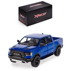 Детская инерционная металлическая машинка Serinity Toys с открывающимися дверями, модель Dodge Ram, синий-синий