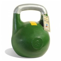 Гиря чемпионская Titan 8 кг (зеленая с желтой полосой)