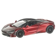 Детская инерционная металлическая машинка с открывающимися дверями, модель McLaren MSO 720S раскрашенная, красный Serinity Toys