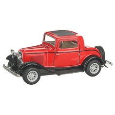 Детская инерционная металлическая машинка с открывающимися дверями, модель Ford купе, красный Serinity Toys