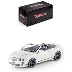 Детская инерционная металлическая машинка Serinity Toys с открывающимися дверями, модель Bentley Continental со съемной крышей, белый