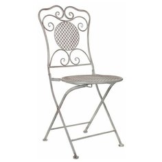 Садовый стул складной ажурный прованс, металл, белый, 53х40х90 см, Edelman 1006596