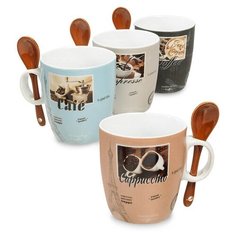 Набор из 4 кружек 200мл с ложками RX-15 113-451839 Gresham