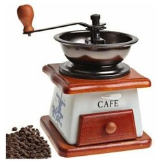 Кофемолка с деревянным основанием, металл, 10х10х17,5см/// 827-001 Vetta