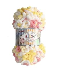 Пряжа Alize Puffy Fine Color (Пуффи Файн Колор) 5942 100% микрополиэстер 100г 14м 5шт