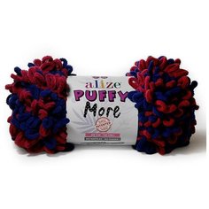Пряжа Alize Puffy More (Пуффи Море) арт.6268 100% микрополиэстер 150г 11,5м 2шт