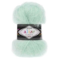 Пряжа Alize Mohair Classic New (Мохер Классик Нью) 522 мята 25% мохер, 24% шерсть, 51% акрил 100г 200м 5шт
