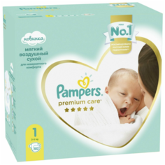 Pampers подгузники Premium Care 1 (2-5 кг), 102 шт.