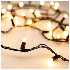 Светодиодная гирлянда ARD-STRING-CLASSIC-1000-BLACK-100LED-MILK PULSE Warm (230V, 7W) (Ardecoled, IP65) Arlight