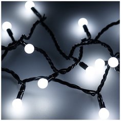 Светодиодная гирлянда ARD-BALL-CLASSIC-D13-10000-BLACK-100LED WHITE (230V, 7W) (Ardecoled, IP65) Arlight
