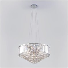 Подвесная люстра Eurosvet Умный дом 10121/9 хром/прозрачный хрусталь Strotskis Smart (10105/9)