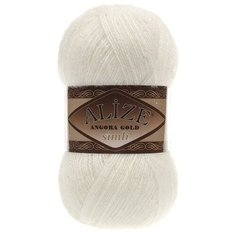 Пряжа Alize Angora Gold Simli (Ангора Голд Сим) 450 жемчужный 20% шерсть, 5% металлик, 75% акрил 100г 500м 5шт