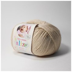 Пряжа Alize Baby Wool (Беби Вул) 310 медовый 40% шерсть, 20% бамбук, 40% акрил 50г 175м 5шт