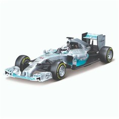 Bburago Машинка металлическая Формула-1 1:32 Mercedes AMG Petronas F1 W05 hybrid, #44 Lewis Hamilton, серебристая