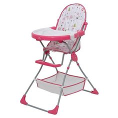Polini Стульчик для кормления Polini kids 252 «Лесные друзья», цвет розовый