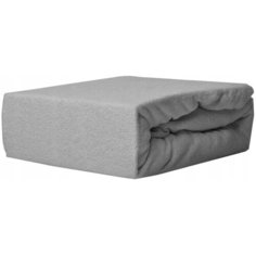 Простыня махровая на резинке, 140х200, Серый Мерцана