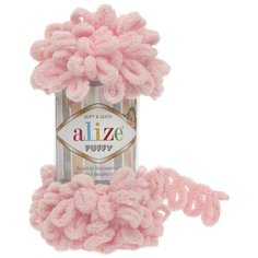 Пряжа Alize Puffy (Пуффи) 638 детский розовый 100% микрополиэстер 100г 9м 5шт