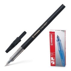 Ручка шариковая STABILO "Liner", черная, корпус черный, узел 0,7 мм, линия письма 0,3 мм, 808/46