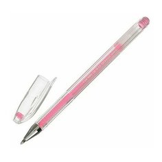 Ручка гелевая CROWN "Hi-Jell Pastel", розовая пастель, узел 0,8 мм, линия письма 0,5 мм, HJR-500P