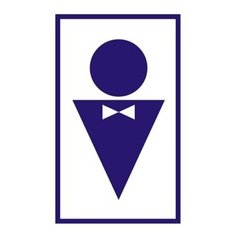 Знак вспомогательный "Туалет мужской", прямоугольник, 120х190 мм, самоклейка, 610040/В 37 Foliant