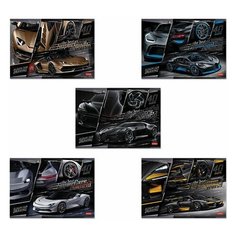 Альбом для рисования А4 40 л., скоба, 3D фольга, мат.ламинация, HATBER, 205х290 мм, "SuperCarsWorld", 40А4лофВ