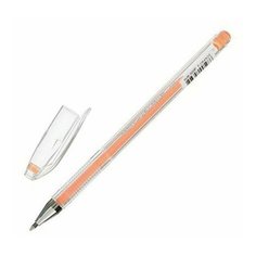 Ручка гелевая CROWN "Hi-Jell Pastel", оранжевая пастель, узел 0,8 мм, линия письма 0,5 мм, HJR-500P