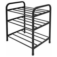 Этажерка Nika ЭТЭ1, 3 полки, 44х33х50см, черный