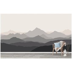 N01405 Фотообои Флизелиновые с виниловым покрытием Природа "Горы" 500х270 см Barton Wallpapers