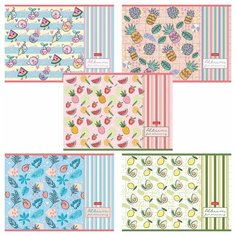 Альбом для рисования А4 24 л., скоба, обложка картон, HATBER, 205х290 мм, "Фруктис", 24А4В