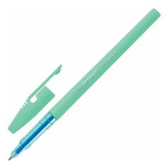 Ручка шариковая STABILO Liner Pastel, синяя, корпус мятный, узел 0,7 мм, линия письма 0,3 мм, 808FP1041-2