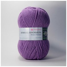 Пряжа Пехорка Зимняя премьера 389 светлая фиалка 50% мериносовая шерсть, 50% акрил 150м 100г 5шт
