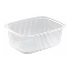 Одноразовый контейнер 250 мл, комплект 100 шт., без крышки, 108х82 мм прозрачные, ПП, юпласт, ЮУПМ2614