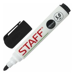 Маркер стираемый для белой доски черный, STAFF "Manager", 5 мм, с клипом, 151491