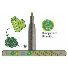 Фломастеры экологичные CARIOCA (Италия) "Joy" EcoFamily 12 цветов, вентилируемый колпачок, 43100