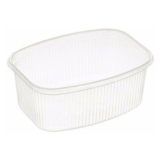 Одноразовый контейнер 500 мл, комплект 100 шт., без крышки, 138х102 мм, прозрачные, ПП, юпласт, ЮУПМ3315