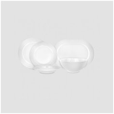 Сервиз обеденный на 6 персон, 21 предмет, материал: фарфор, цвет: белый 994204BX1 Plisse Pillivuyt