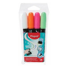 Маркеры универсальные для любой гладкой поверхности MAPED, набор 4 шт., ассорти, 2 мм, 743547