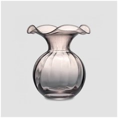 Стеклянная ваза для цветов, диаметр: 15 см, высота: 18 см, материал: стекло, цвет: дымчатый 8221.1 Primula IVV