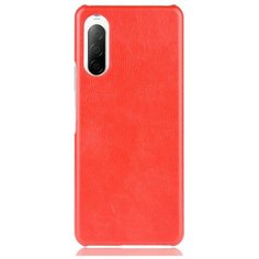 Чехол-панель-накладка MyPads для Sony Xperia 1 II на пластиковой основе обтянутая импортной эко-кожей красный