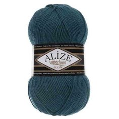 Пряжа Alize Superlana klasik (Суперлана Классик) 212 петроль 25% шерсть, 75% акрил 100г 280м 5шт