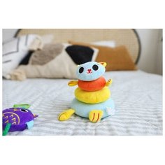 Крошка Я Развивающая пирамидка «Котик», на липучках