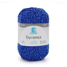 Пряжа Камтекс Бусинка 019 василек 90% хлопок 10% вискоза 50г 110м 5шт