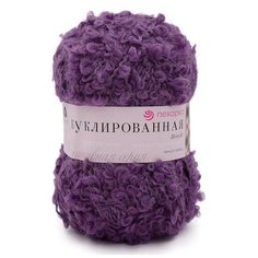 Пряжа Пехорка Буклированная 183 пурпурный 30% мохер, 20% шерсть, 50% акрил 200г 220м 1шт