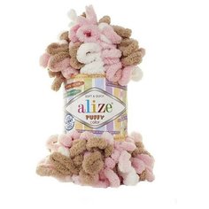 Пряжа Alize Puffy Color (Пуффи Колор) 6046 100% микрополиэстер 100г 9м 5шт
