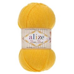 Пряжа Alize Baby Best (Беби Бест) 216 желтый 90% акрил, 10% бамбук 100г 240м 5шт