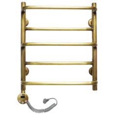 Полотенцесушитель электрический Domoterm Орфей П5 500x700 АБР EL, тэн слева, античная бронза