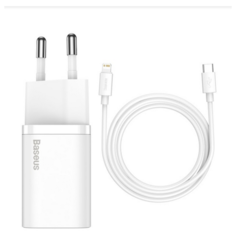 Зарядное устройство Baseus Super Si Quick Charger 20W c кабелем type-c на ip (tzccsup-b02)