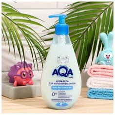 AQA baby Крем-гель для купания малыша, 400 мл