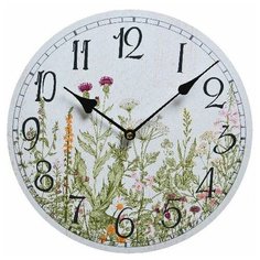 Настенные часы уютная лужайка, дерево, 29 см,, Kaemingk 862228-2